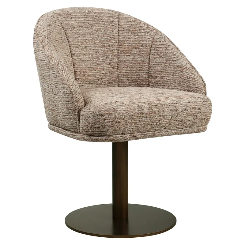 Richmond Interiors Esszimmerstuhl Beverly mocca linear swivel