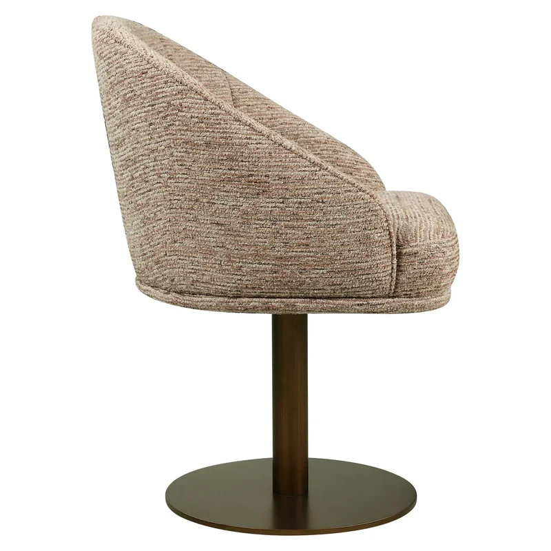 Richmond Interiors Esszimmerstuhl Beverly mocca linear swivel