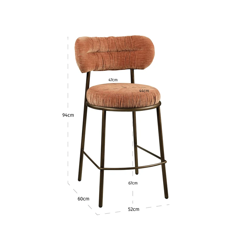Richmond Interiors Thekenstuhl Encanto Be straight mocha mousse
