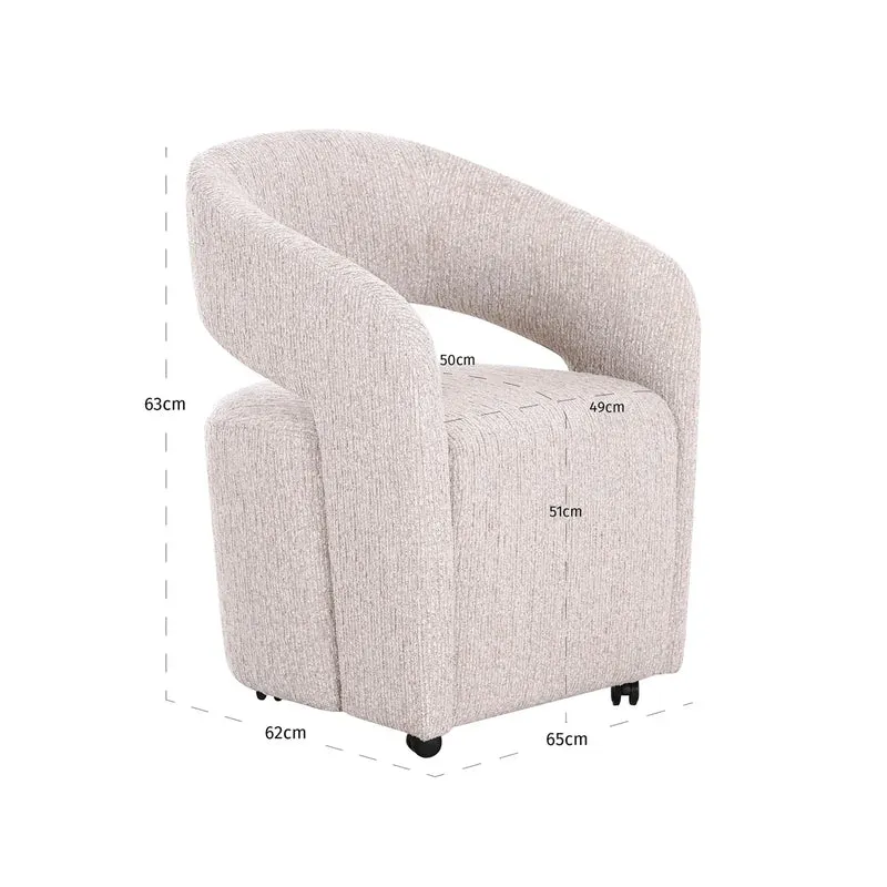 Richmond Interiors Esszimmerstuhl Vixen natural linear