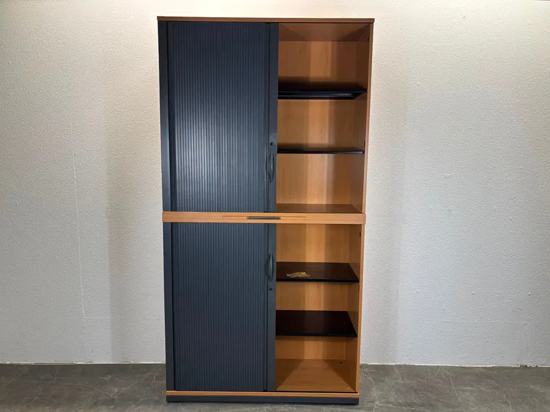 Steelcase Sideboard Buche / Anthrazit 3/6OH