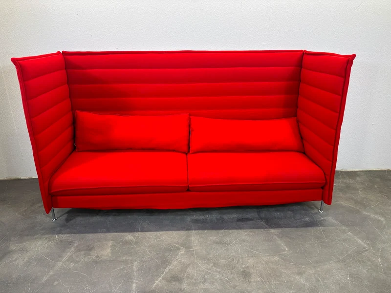Vitra Alcove Highback Sofa 3-Sitzer Rot