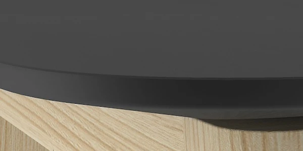 Nova Wood Schreibtisch mit HPL FENIX Tischplatte und Eschenbeinen aus Vollholz