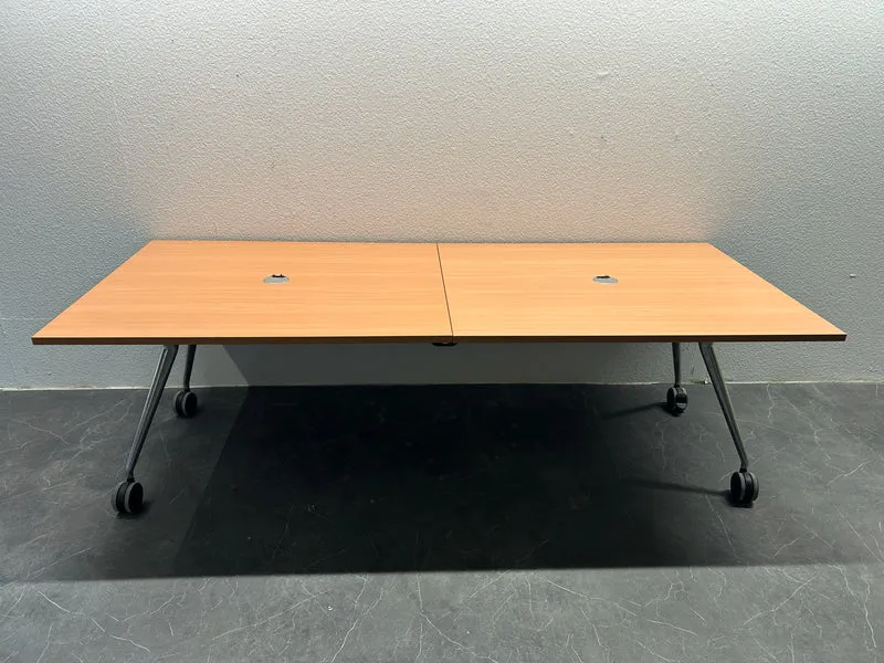 XXL Klapptisch auf Rollen Buche
