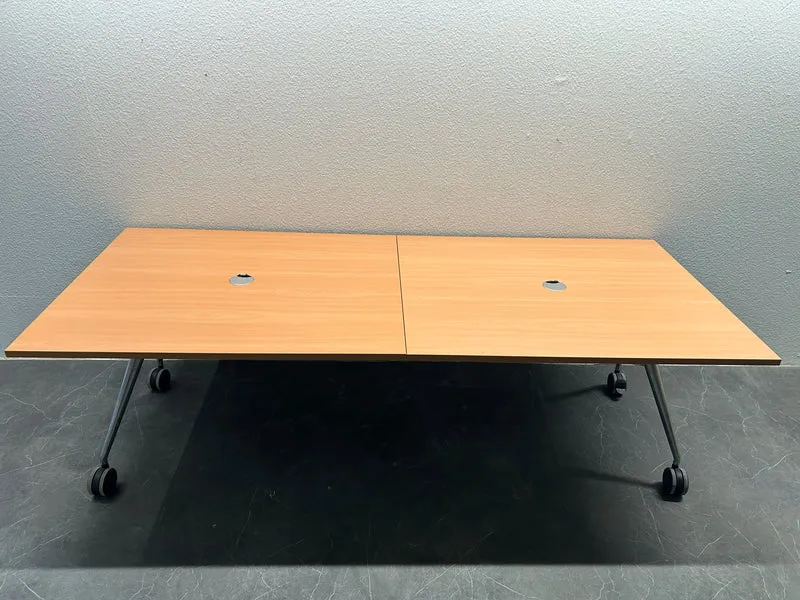XXL Klapptisch auf Rollen Buche
