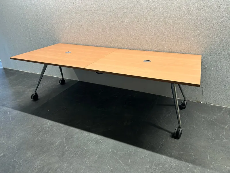 XXL Klapptisch auf Rollen Buche