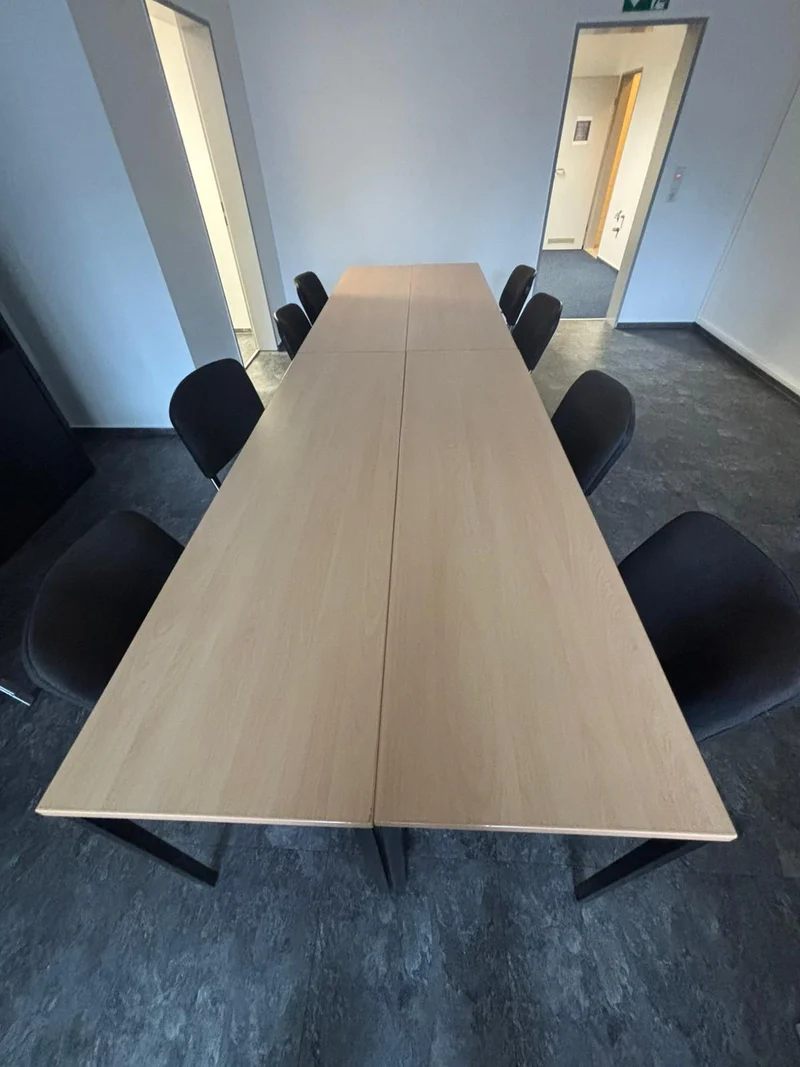 Konferenztisch Besprechungstisch Buche / Schwarz