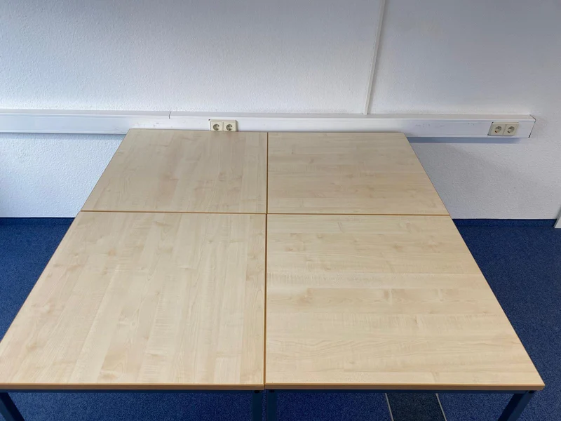 Seminartisch / Besprechungstisch Ahorn / Dunkelgrau