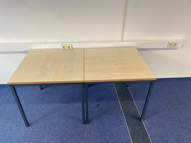 Seminartisch / Besprechungstisch Ahorn / Dunkelgrau