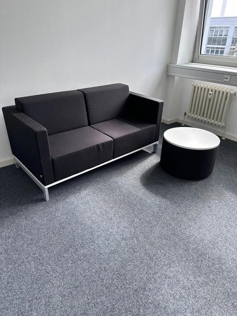 Beistelltisch Loungetisch Schwarz / Weiß
