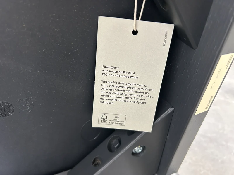 Muuto Fiber Wood Konferenzstuhl Schwarz