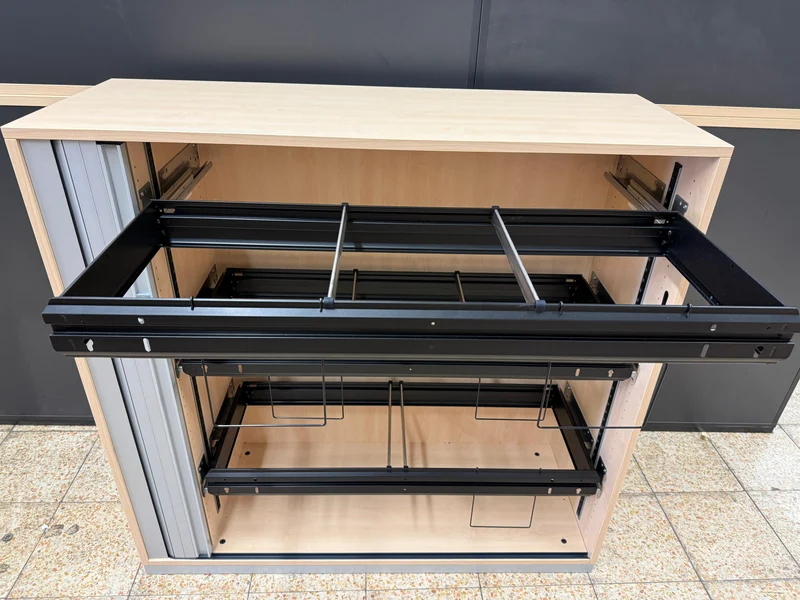 Steelcase Sideboard Ahorn/Silber mit Hängerregister