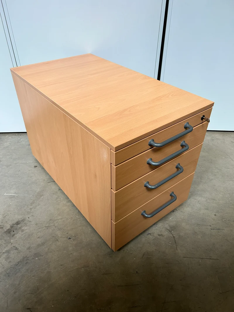 Steelcase Rollcontainer Buche / Anthrazit