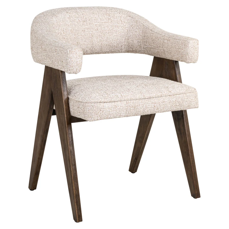 Richmond Interiors Esszimmerstuhl Mori cream tweed fire retardant