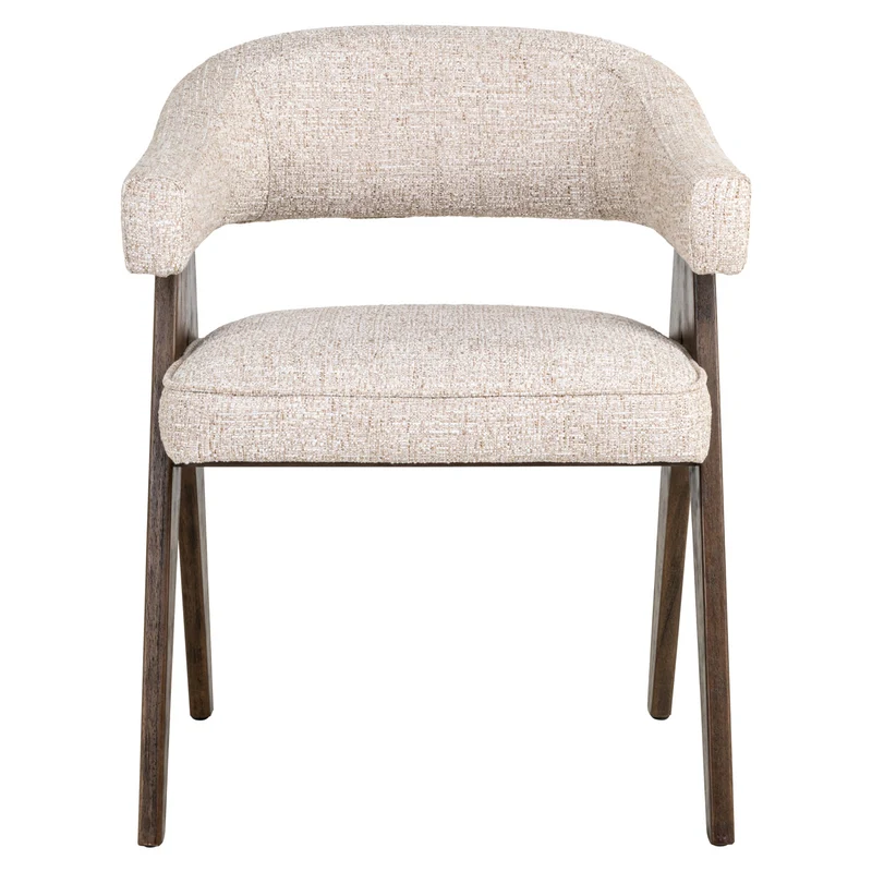 Richmond Interiors Esszimmerstuhl Mori cream tweed fire retardant