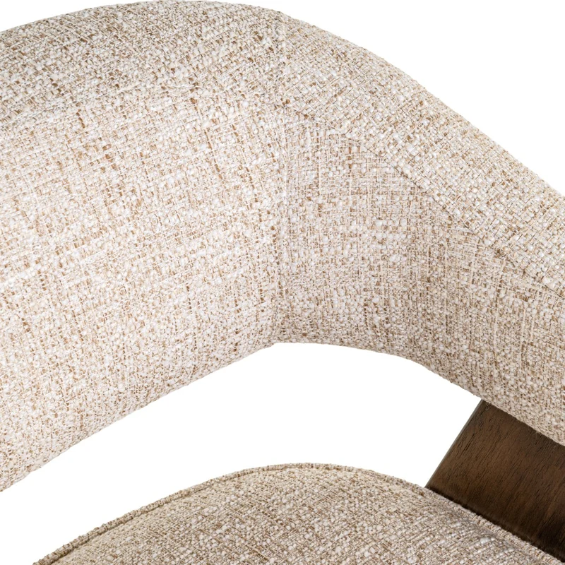 Richmond Interiors Esszimmerstuhl Mori cream tweed fire retardant