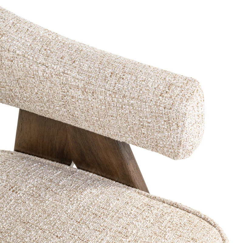 Richmond Interiors Esszimmerstuhl Mori cream tweed fire retardant