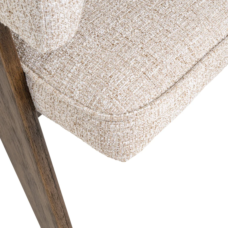 Richmond Interiors Esszimmerstuhl Mori cream tweed fire retardant