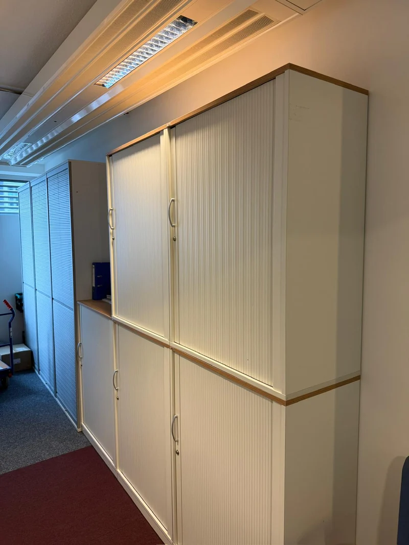 Assmann Sideboard Weiß / Nussbaum