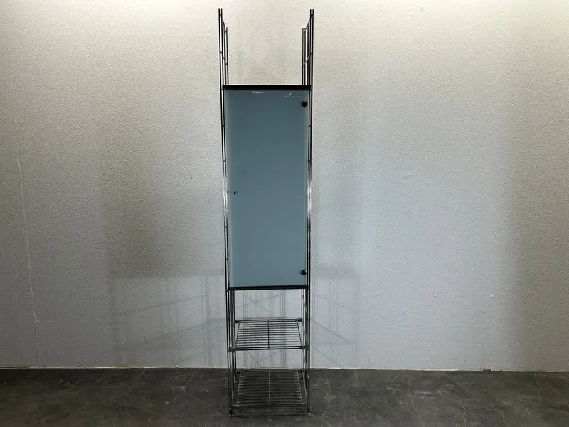 Balton Schrank / Vitrine Chrom Milchglas