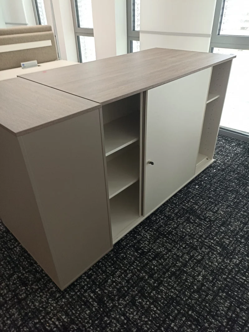 Bene Sideboard Weiß / Taupe