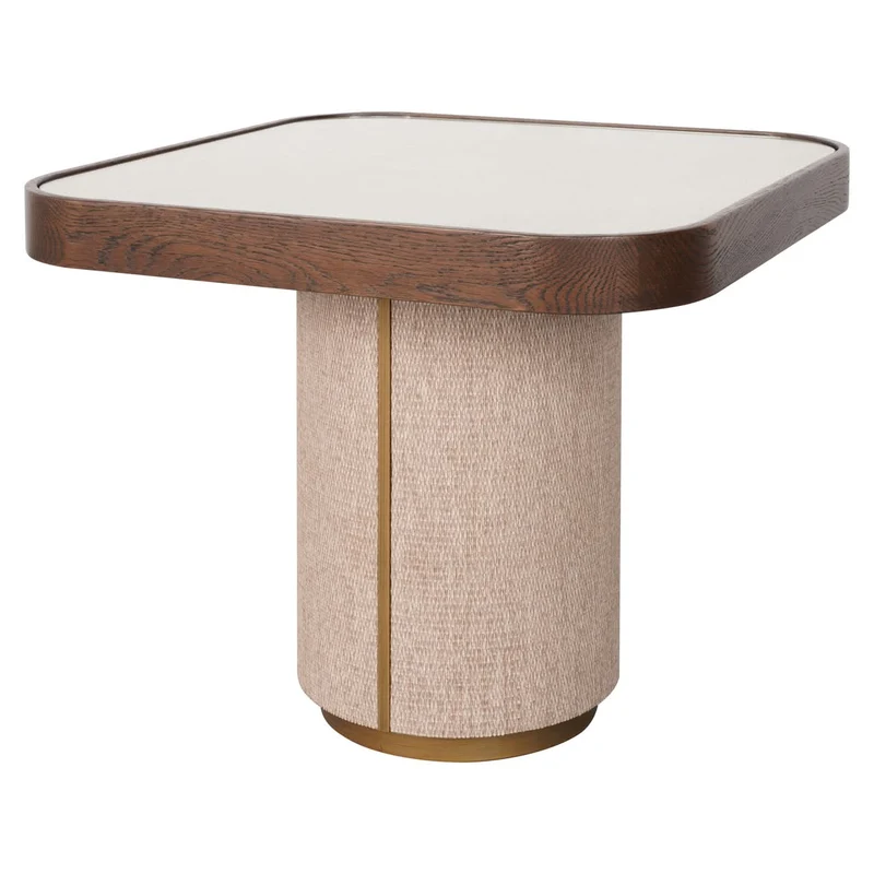 Richmond Interiors – Beistelltisch Willox Brown (inkl. Glasplatte)