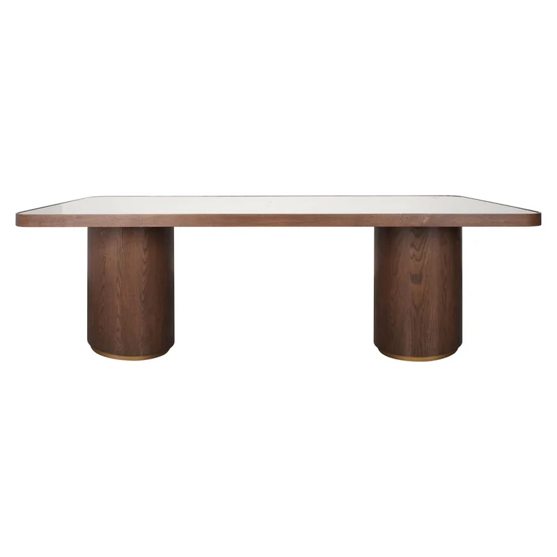 Richmond Interiors – Esstisch Willox Brown (inkl. Glasplatte)