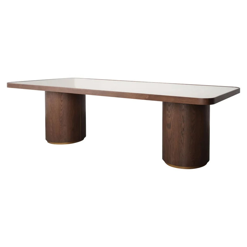 Richmond Interiors – Esstisch Willox Brown (inkl. Glasplatte)