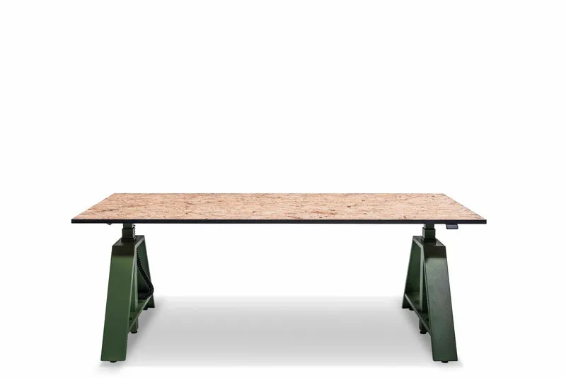 Höhenverstellbarer Schreibtisch MOTU mit OSB Tischplatte