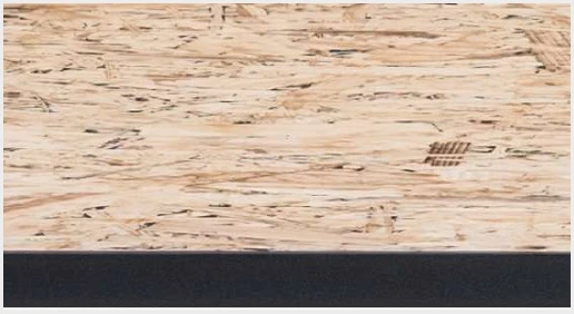 Höhenverstellbarer MOTU A Plus Schreibtisch mit OSB Platte und Gestell A-Plus schwarz