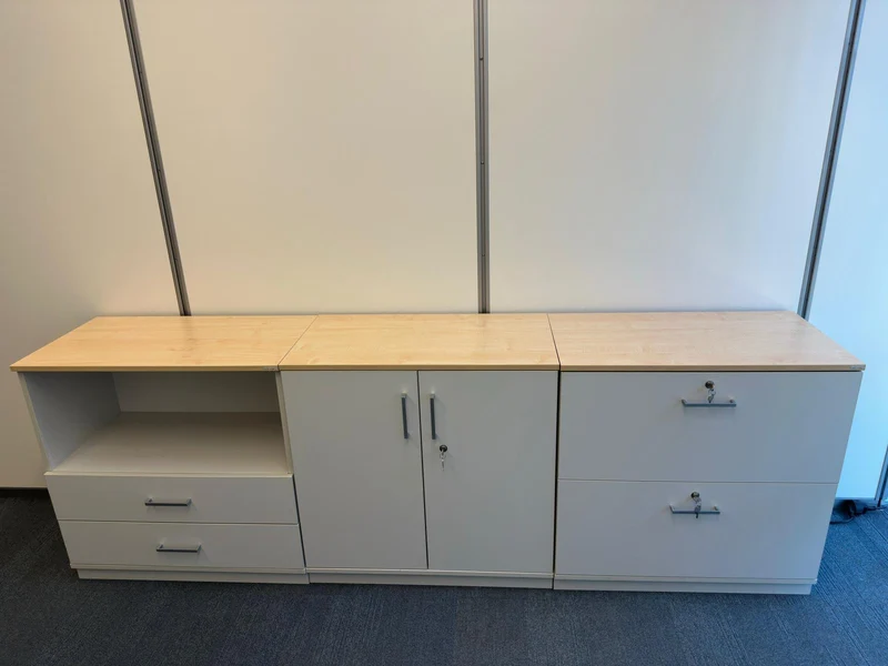 Coneon Sideboard Grau / Ahorn