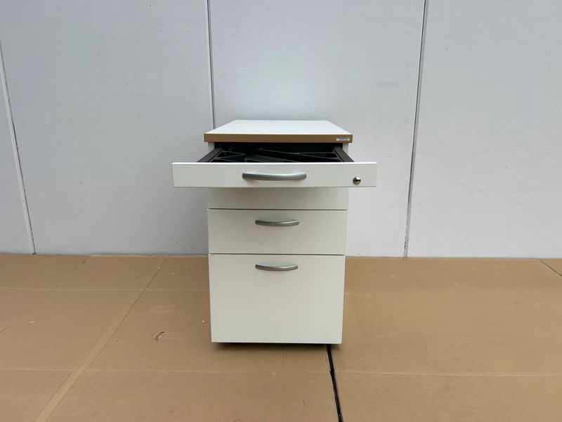 Vario Standcontainer Weiß/Buche
