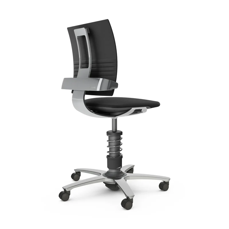 Bürostuhl Aeris 3Dee mit Lederbezug in schwarz