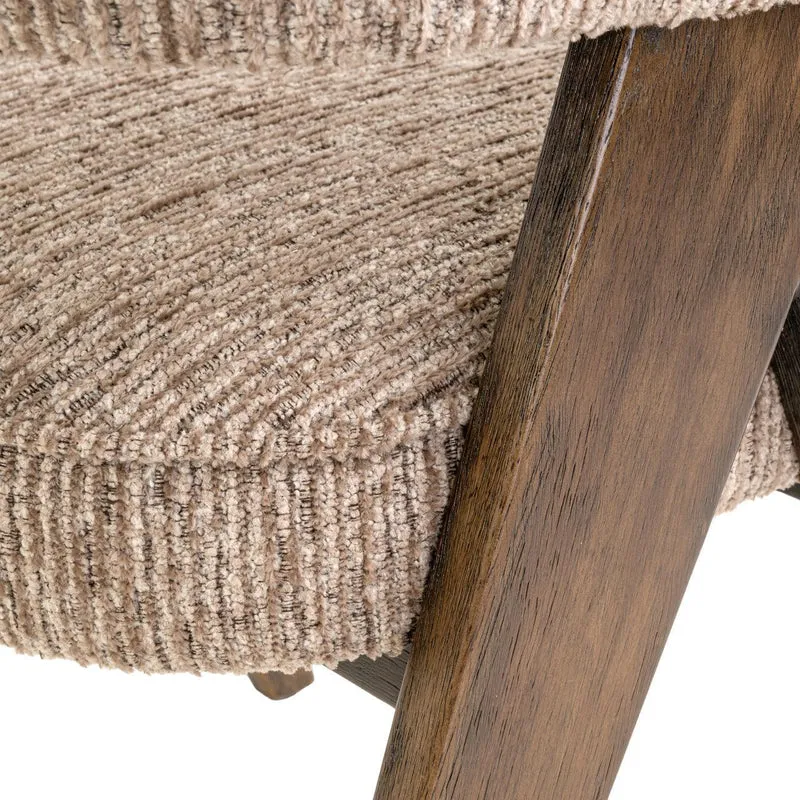 Richmond Interiors Esszimmerstuhl Mori mocca linear fire retardant
