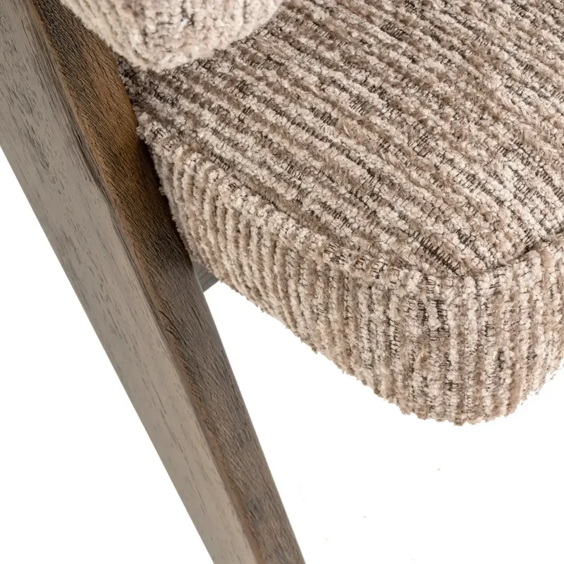 Richmond Interiors Esszimmerstuhl Mori mocca linear fire retardant