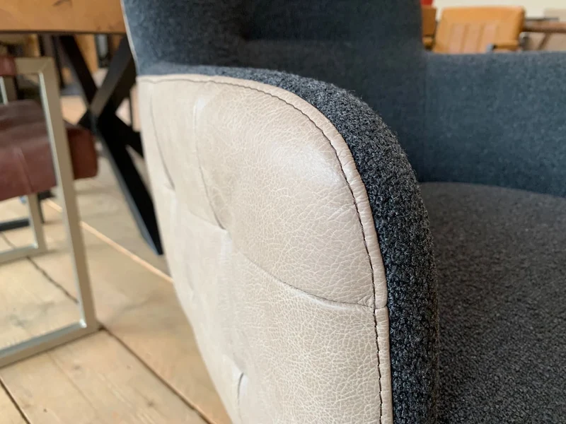 Esszimmer Drehstuhl Leder Stoff Kombi SLHR119DF