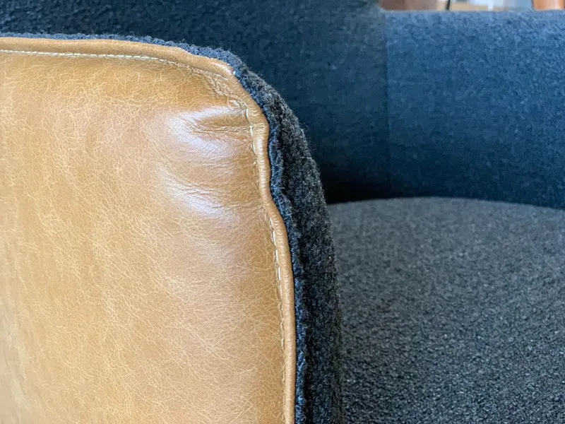 Drehstuhl Esszimmer Leder Stoff Kombination 081DF