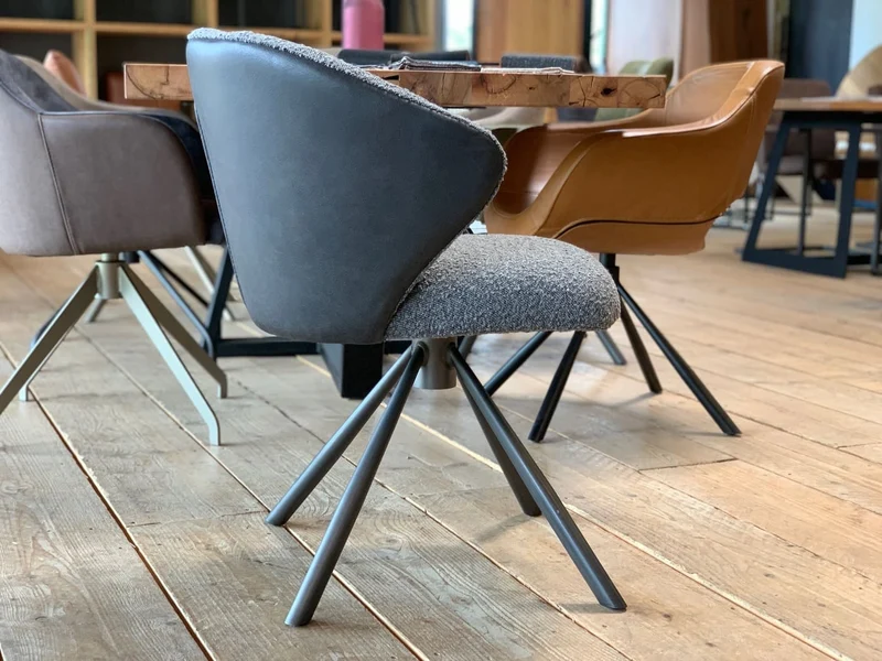 Esszimmer Drehstuhl Leder Stoff Kombi SL203DS
