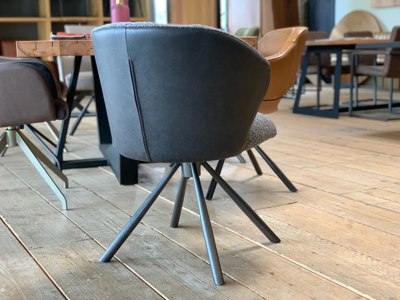 Esszimmer Drehstuhl Leder Stoff Kombi SL203DS