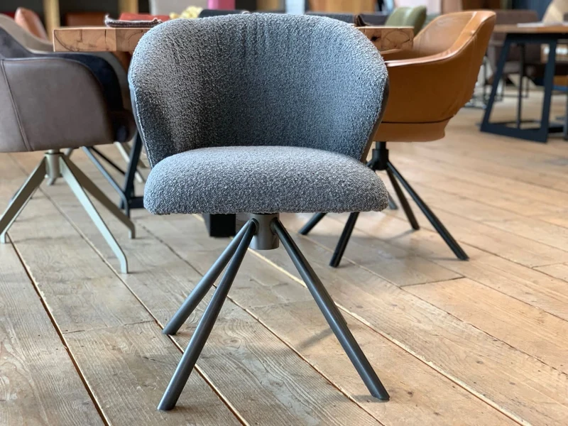 Esszimmer Drehstuhl Leder Stoff Kombi SL203DS