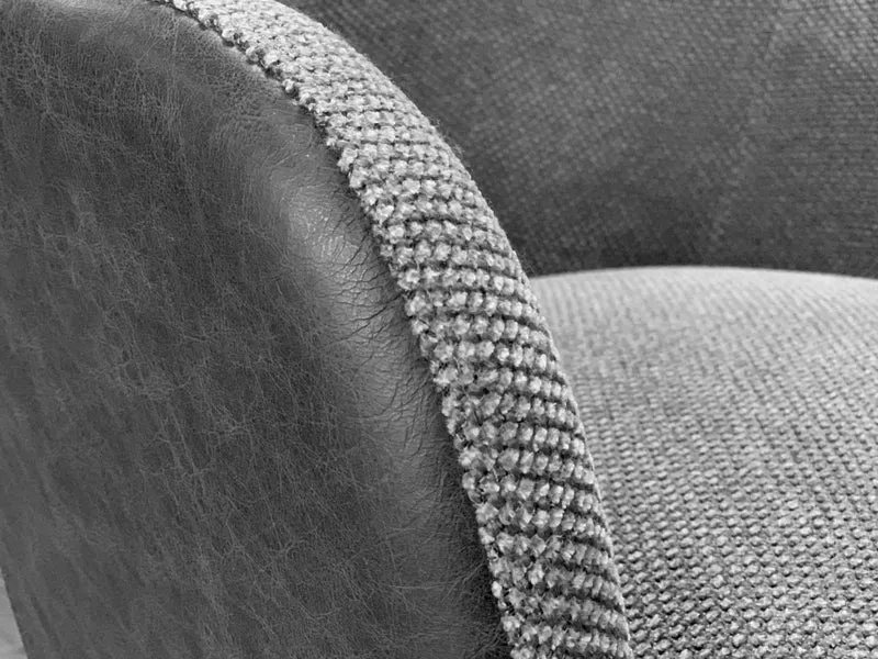 Esszimmerstuhl Kombination Stoff Leder drehbar 197G