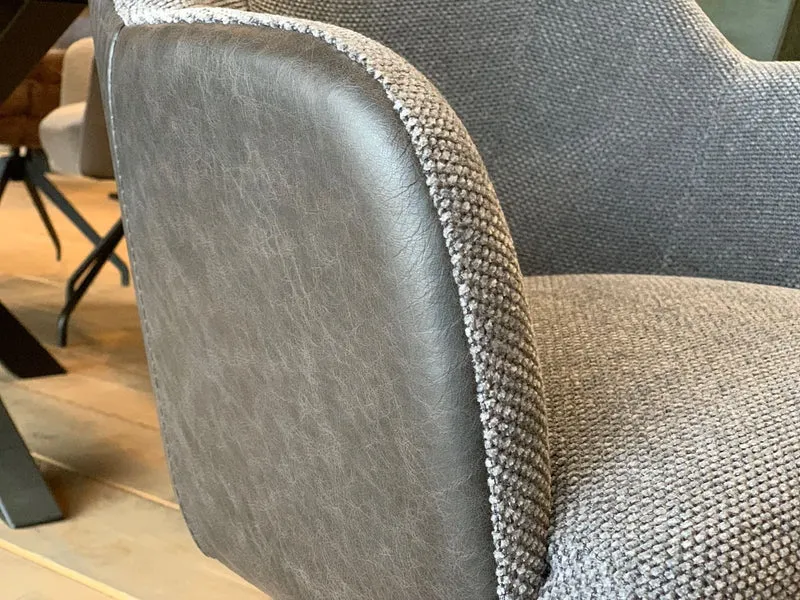 Esszimmer Drehstuhl Stoff Leder Kombination BL197D