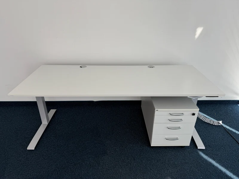 Nowy Style elektrisch höhenverstellbarer Schreibtisch Weiß