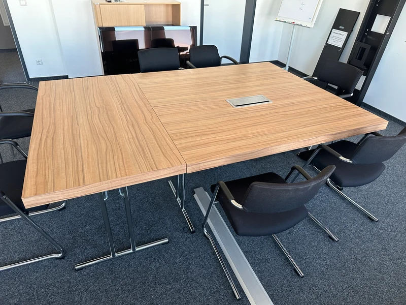 Konferenztisch Klapptisch Nussbaum