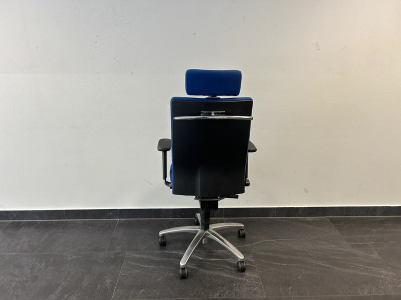 Dauphin Chefsessel Bürodrehstuhl mit Kopftstütze Blau