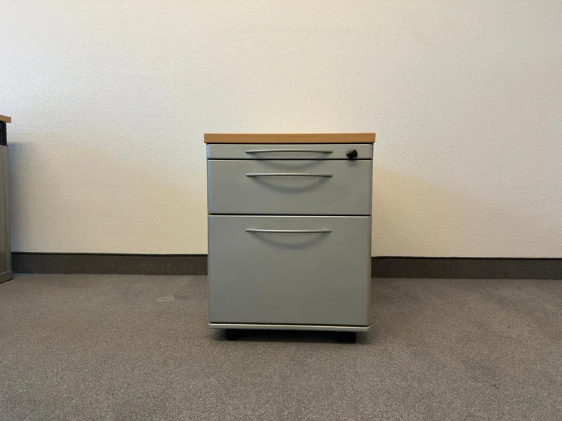 König & Neurath Rollcontainer Buche / Silber