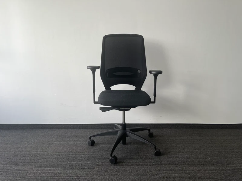 Drabert Escenia Bürodrehstuhl Schwarz / Hellblau/Grau