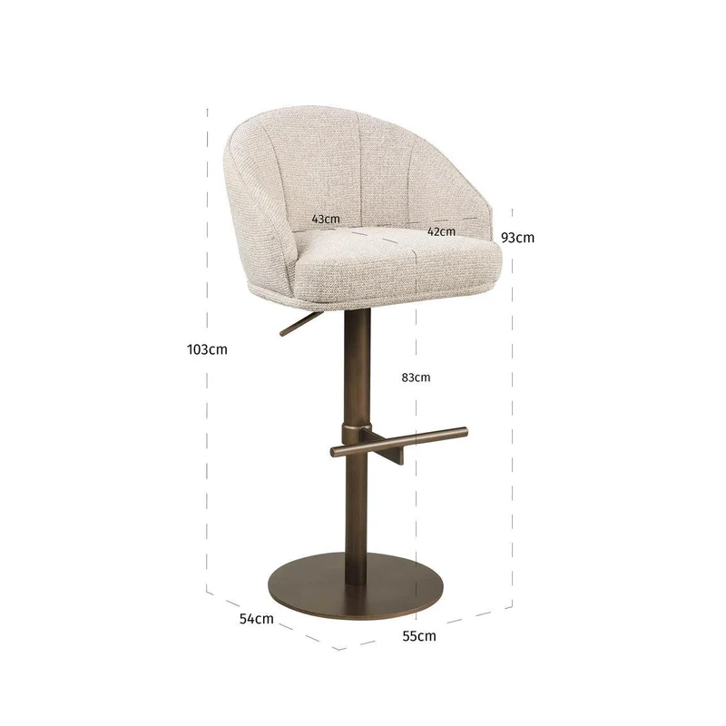 Richmond Interiors Barhocker Beverly natural fancy