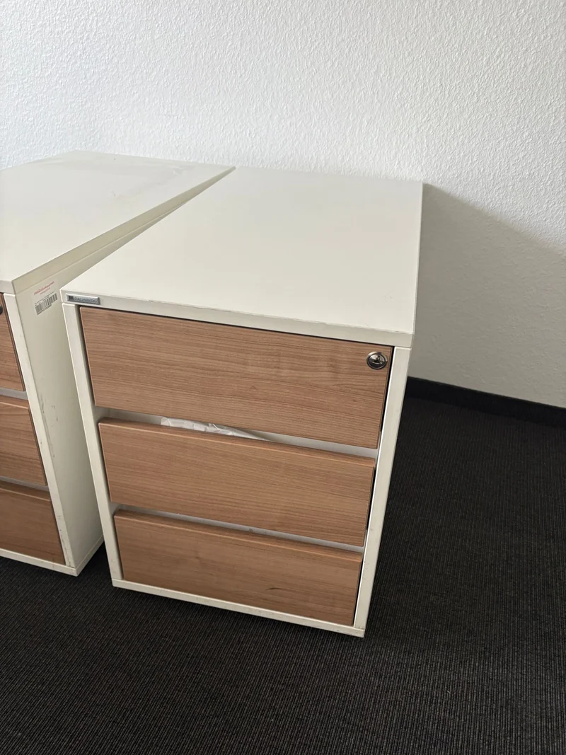 Palmberg Rollcontainer Nussbaum / Weiß
