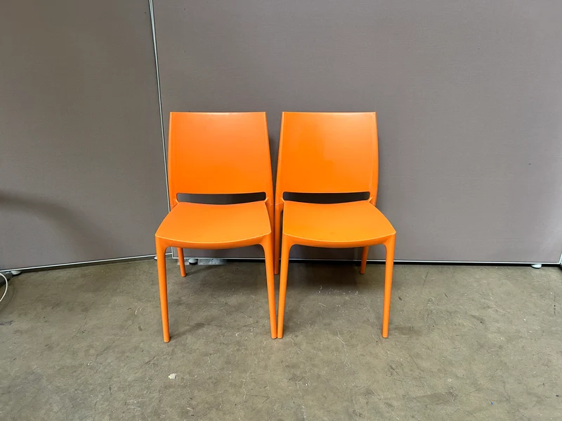 Konferenzstuhl Weiß/Orange